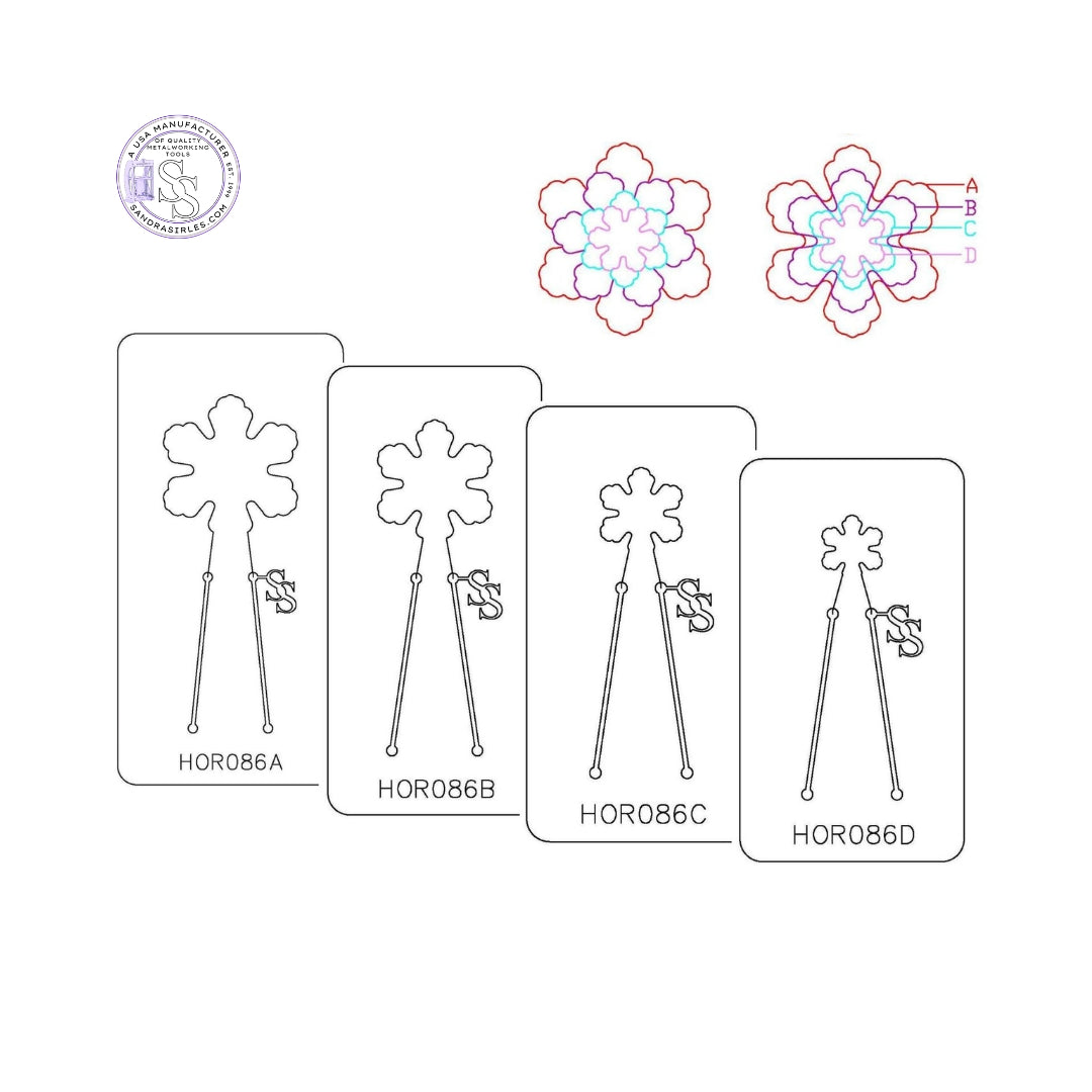 PANCAKE DIE HOR086 FLOWER 5 PETAL